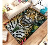 PAOSYTQQ Animal Leopard Cheetah Cartoon Beast Area Rug,Carpet for Home Living Room Bedroom Sofa Doormat Kitchen Decor, Bedroom Decor 160x230cm
