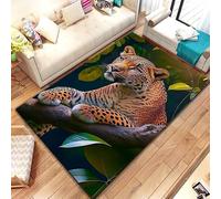 PAOSYTQQ Animal Leopard Cheetah Cartoon Beast Area Rug,Carpet for Home Living Room Bedroom Sofa Doormat Kitchen Decor, Bedroom Decor 120x180cm