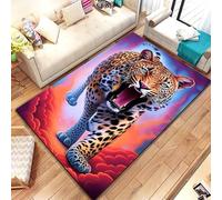 PAOSYTQQ Animal Leopard Cheetah Cartoon Beast Area Rug,Carpet for Home Living Room Bedroom Sofa Doormat Kitchen Decor, Bedroom Decor 140x200cm