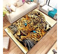 PAOSYTQQ Animal Leopard Cheetah Cartoon Beast Area Rug,Carpet for Home Living Room Bedroom Sofa Doormat Kitchen Decor, Bedroom Decor 160x230cm