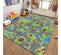 PAOSYTQQ Children's Education City Life Mat Road Traffic System Printed Carpet Bedroom Playroom Floor Mat 90x150cm