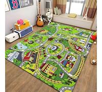 PAOSYTQQ Children's Education City Life Mat Road Traffic System Printed Carpet Bedroom Playroom Floor Mat 140x200cm