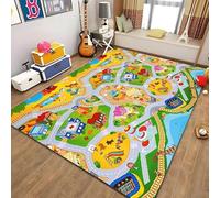 PAOSYTQQ Children's Education City Life Mat Road Traffic System Printed Carpet Bedroom Playroom Floor Mat 160x230cm