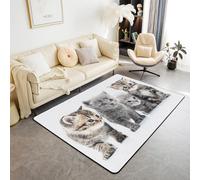 PAOSYTQQ Gaming Area Carpet Mat, Anti Slip Carpet, Red and Blue Carpet, Living Room and Bedroom, Ultra Soft Machine Washable Area Carpet 60x90cm