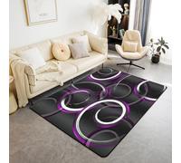 PAOSYTQQ Gaming Area Carpet Mat, Anti Slip Carpet, Red and Blue Carpet, Living Room and Bedroom, Ultra Soft Machine Washable Area Carpet 140x200cm
