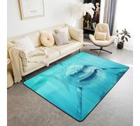 PAOSYTQQ Gaming Area Carpet Mat, Anti Slip Carpet, Red and Blue Carpet, Living Room and Bedroom, Ultra Soft Machine Washable Area Carpet 40x60cm