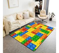 PAOSYTQQ Gaming Area Carpet Mat, Anti Slip Carpet, Red and Blue Carpet, Living Room and Bedroom, Ultra Soft Machine Washable Area Carpet 160x230cm