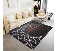 PAOSYTQQ Gaming Area Carpet Mat, Anti Slip Carpet, Red and Blue Carpet, Living Room and Bedroom, Ultra Soft Machine Washable Area Carpet 100x160cm