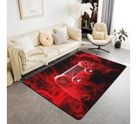 PAOSYTQQ Mushroom Print Boat Anchor Game Area Carpet Video Game Anti Slip Mat Living Room Bedroom Camping Mat 140x200cm
