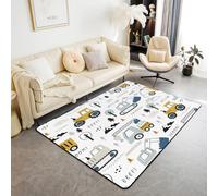 PAOSYTQQ Mushroom Print Boat Anchor Game Area Carpet Video Game Anti Slip Mat Living Room Bedroom Camping Mat 120x160cm