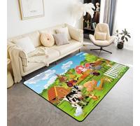 PAOSYTQQ Mushroom Print Boat Anchor Game Area Carpet Video Game Anti Slip Mat Living Room Bedroom Camping Mat 80x120cm