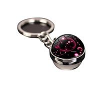 Paowsietiviity 12 llaveros de constelación modernos luminosos de metal con forma de bola de cristal de piedra del tiempo, colgante de doble cara, accesorios, regalos, escorpio, Escorpio, Scorpio