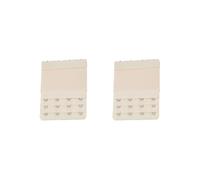 Paowsietiviity 2 juegos de tiras extensoras de brasier, 3 filas con 4 ganchos, accesorios para brasier con banda trasera ajustada, para ropa íntima, color carne claro