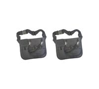 Paowsietiviity Cinturón organizador de enfermera, bolsillo extra, bolsa de bolsas de lactancia con múltiples compartimentos, negro, grande, Juego de 2 (negro, grande), Large