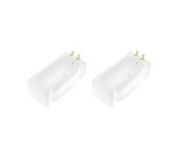 Paowsietiviity Juego de 2 muñecas cuadradas de cerámica blanca de 1/12 para baño, accesorios de decoración de casa