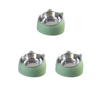 Paowsietiviity Juego de 3 comederos para mascotas, 15° elevados, cuenco individual para gatos y perros pequeños y medianos, color verde, 16,5 x 16,5 x 10 cm