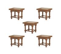Paowsietiviity Juego de 5 mesas auxiliares de madera, suministros de paisaje, muebles, escala 1:12