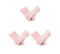 Paowsietiviity Manoplas de protección solar de algodón fino para mujer, suministros de superficie lisa, varios colores, manoplas de conducción, a prueba de sol, cubierta de mano floral caqui, Juego de