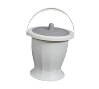Paowsietiviity Spittoon - Cubo de cámara con asa de tapa para niños, ancianos, sin base de anillo, Blanco con anillo, See The Description
