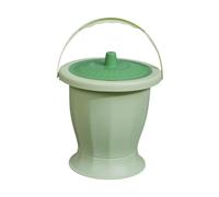 Paowsietiviity Spittoon - Cubo de cámara con asa de tapa para niños, ancianos, sin base de anillo, Verde con anillo, See The Description