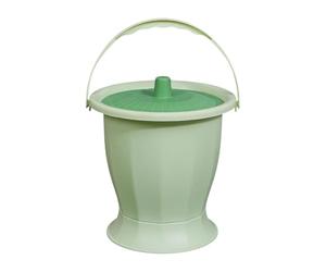Paowsietiviity Spittoon - Cubo de cámara con asa de tapa para niños, ancianos, sin base de anillo, Verde sin anillo, See The Description