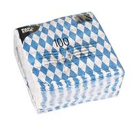 Pap-Star, 11121, 100 Servilletas, 1-Capa, Pliegue-1/4, 33 x 33 Centimeter, "Baviera Azul"