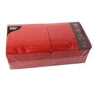 Pap-Star Servietten 3-lagig 1/4 Falz Rot 33x33cm 250 St VE=1