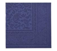 Pap-Star Servietten Royal 1/4-Falz 40x40cm d.Blau Ornaments