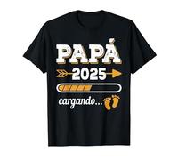 Papá 2025 Cargando Futuro Padre 2025 Nacimiento Hijo Hija Camiseta, Hombre, Negro, XL