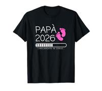 Papà 2026 Loading Annuncio Gravidanza Bimba Femmina Camiseta