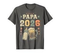 Papa 2026, Padre primerizo, Papá Joven, Papá primerizo Camiseta, Hombre, Asfalto, 3XL