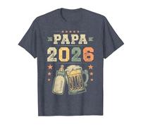 Papa 2026, Padre primerizo, Papá Joven, Papá primerizo Camiseta, Hombre, Azul Jaspeado, XXL