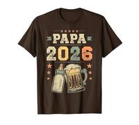 Papa 2026, Padre primerizo, Papá Joven, Papá primerizo Camiseta, Hombre, Marrón, S