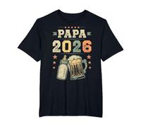 Papa 2026, Padre primerizo, Papá Joven, Papá primerizo Camiseta, Hombre Tallas Grandes, Negro, 6X Alto