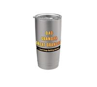 Papá, abuelo, bisabuelo, día del padre, diversión Vaso térmico de acero inoxidable de doble pared