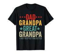 papá Abuelo bisabuelo i Just Keep Funny día del Padre Camiseta