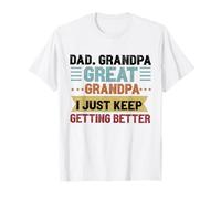 papá Abuelo bisabuelo i Just Keep Funny día del Padre Camiseta