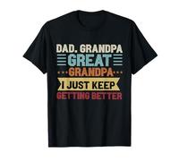 papá Abuelo bisabuelo i Just Keep Funny día del Padre Camiseta