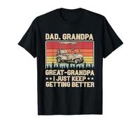papá Abuelo bisabuelo i Just Keep Funny día del Padre Camiseta