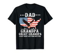 papá Abuelo bisabuelo i Just Keep Funny día del Padre Camiseta