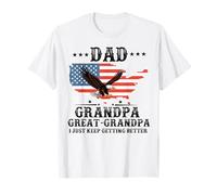 papá Abuelo bisabuelo i Just Keep Funny día del Padre Camiseta