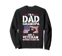 Papá Abuelo Veterano Nada Asusta Patriotic Veterans Day US Sudadera