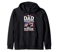Papá Abuelo Veterano Nada Asusta Patriotic Veterans Day US Sudadera con Capucha