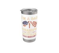 Papá Abuelo Veterano Nada asusta Patriotic Veterans Day US Vaso térmico de acero inoxidable de doble pared