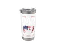 Papá Abuelo Veterano Nada asusta Patriotic Veterans Day US Vaso térmico de acero inoxidable de doble pared