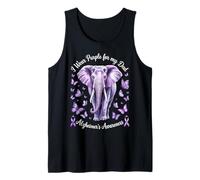 Papá Alzheimer's Awareness Elephant Wear Purple For My Dad Camiseta sin Mangas