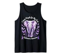Papá Alzheimer's Awareness Elephant Wear Purple For My Dad Camiseta sin Mangas