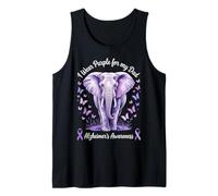 Papá Alzheimer's Awareness Elephant Wear Purple For My Dad Camiseta sin Mangas