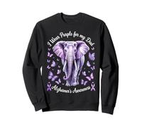 Papá Alzheimer's Awareness Elephant Wear Purple For My Dad Sudadera