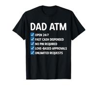 Papá ATM Divertido Día del Padre Sarcástico Papá Vida Hijo Hija Camiseta
